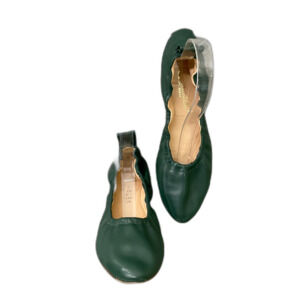 Carmen Salas Anthropologie Leather Ballet Flats Size EU 39 US 8.5 Rare Green